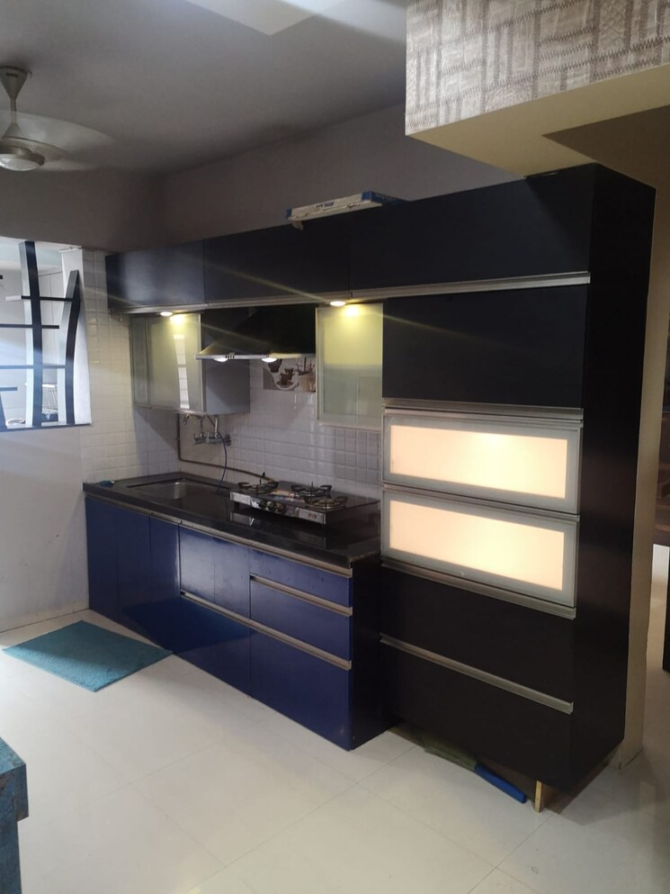 Kitchen, blue-berry 3 Bedroom 1400 Sq.Ft. Apartment In Kharadi Pune 9253105