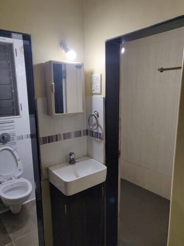 Bathroom in 1 BHK Apartment at Cosmos Springs Angel, Ghodbunder Road – for Rent