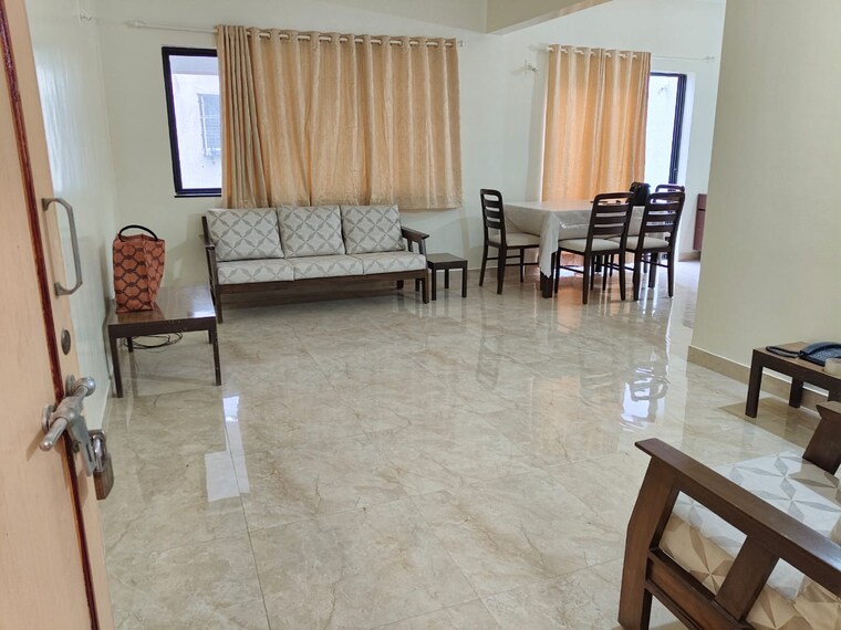 Living Room, twin-towers-apartment 3 Bedroom 1680 Sq.Ft. Apartment In Aundh Pune 9253683