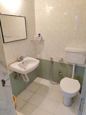 Bathroom in 3 BHK Apartment at Twin Towers Apartment, Aundh – for Rent