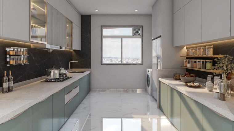 Kitchen, viman nagar 3 Bedroom 1350 Sq.Ft. Apartment In Viman Nagar Pune 9253859