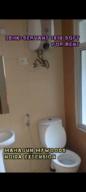 Bathroom in 3.5 BHK Apartment at Mahagun Mywoods, Sector 16c Greater Noida – for Rent