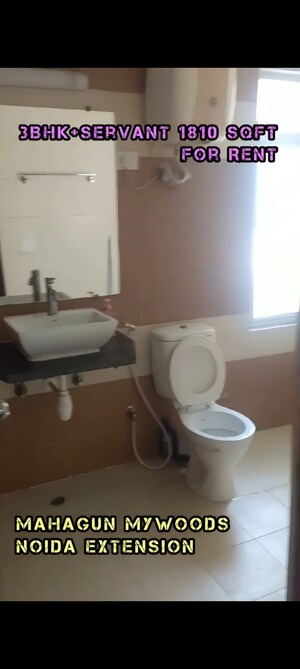 Bathroom in 3.5 BHK Apartment at Mahagun Mywoods, Sector 16c Greater Noida – for Rent