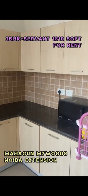 Kitchen in 3.5 BHK Apartment at Mahagun Mywoods, Sector 16c Greater Noida – for Rent