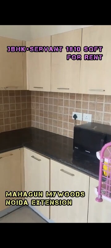 Kitchen in 3.5 BHK Apartment at Mahagun Mywoods, Sector 16c Greater Noida – for Rent