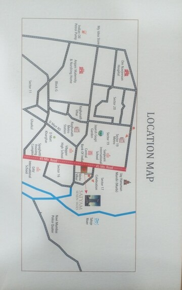 2 BHK Apartment – Map Location View at Jai Satyam Seven Skies, Kharghar Sector 17 - for Sale