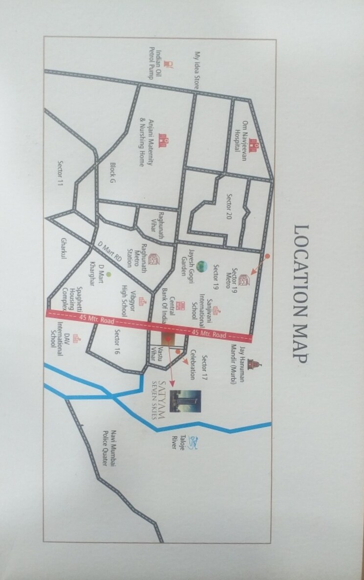 Map Location, jai-satyam-seven-skies 2 Bedroom 1200 Sq.Ft. Apartment In Kharghar Sector 17 Navi Mumbai 9254318
