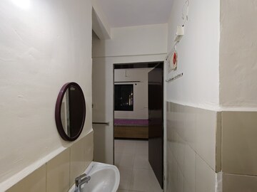 Bathroom in 1 BHK Apartment at Aakanksha Garden, Manpada – for Rent