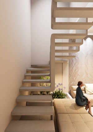 Staircase in 3 BHK Independent House at Nipania – for Sale