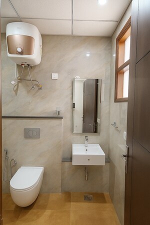 Bathroom in 2 BHK Builder Floor at Kohli One Malibu Town, Sector 47 – for Rent