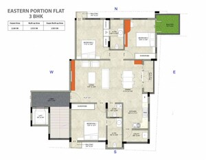 Floor Plan in 3 BHK Apartment at Shivaji Nagar – for Sale