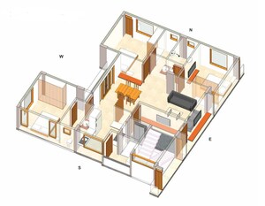 Floor Plan in 3 BHK Apartment at Shivaji Nagar – for Sale