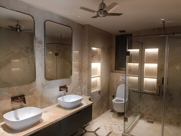 Bathroom in 4 BHK Builder Floor at Boutique Residential Apartments A 3 2, Vasant Vihar – for Rent