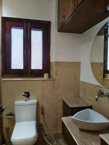 Bathroom in 4 BHK Builder Floor at Boutique Residential Apartments A 3 2, Vasant Vihar – for Rent