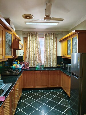 Kitchen in 4 BHK Builder Floor at Boutique Residential Apartments A 3 2, Vasant Vihar – for Rent