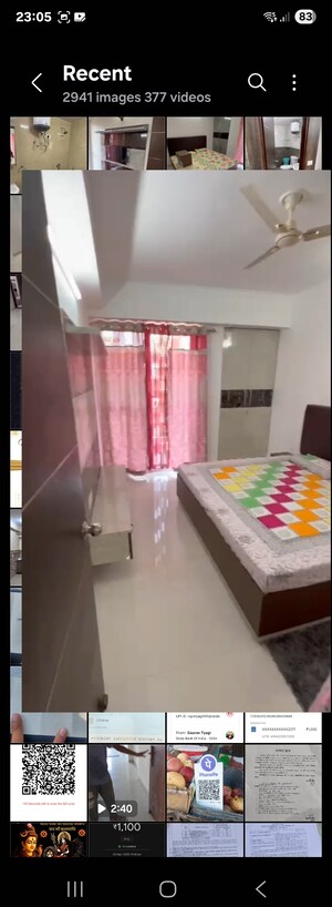 Bedroom in 3 BHK Apartment at Vasu Fortune Residency Phase II, Raj Nagar Extension – for Rent