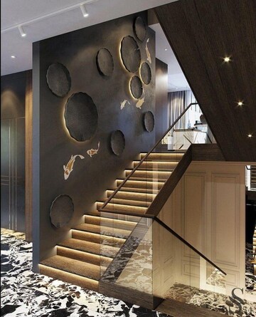 Staircase in 4 BHK Villa at Sughad – for Sale