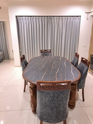 Dining area in 4 BHK Apartment at Shela – for Rent