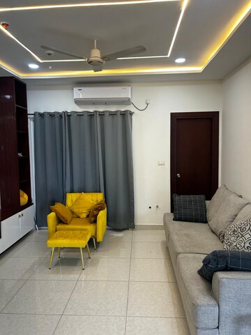 Living Room in 4 BHK Apartment at Prestige High Fields, Gachibowli – for Rent