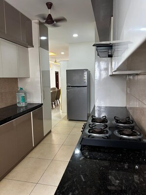 Kitchen in 4 BHK Apartment at Prestige High Fields, Gachibowli – for Rent