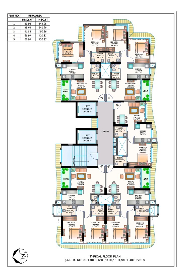 Floor Plan, silicon-park 1 Bedroom 450 Sq.Ft. Apartment In Malad West Mumbai 9256409