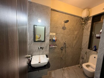 Bathroom in 2 BHK Apartment at Lucent Fressia Ranibello, Malad East – for Rent