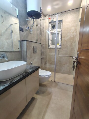 Bathroom in 3 BHK Builder Floor at Chittaranjan Park – for Rent