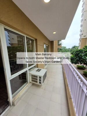 Balcony in 3.5 BHK Apartment at BPTP Freedom Park Life, Sector 57 – for Rent