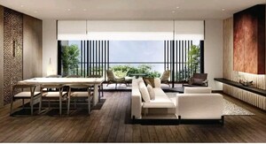 Living Room in 2 BHK Apartment at Krisumi Waterside Residences, Sector 36a – for Sale