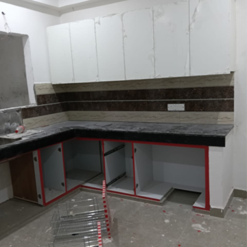 Kitchen in 1 RK Builder Floor at Ansal Plaza Sector-23, Carterpuri Village – for Rent