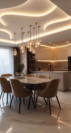 Dining area in 4 BHK Apartment at Omkar 1973, Century Bazar – for Sale