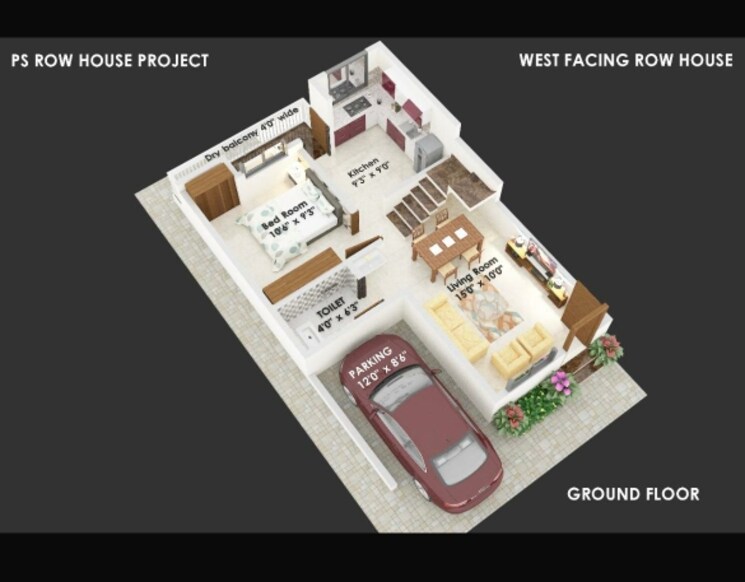 Floor Plan, wagholi 3 Bedroom 1080 Sq.Ft. Villa In Wagholi Pune 9257879