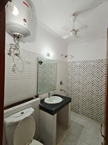 Bathroom in 2 BHK Builder Floor at Sushant Lok I – for Rent