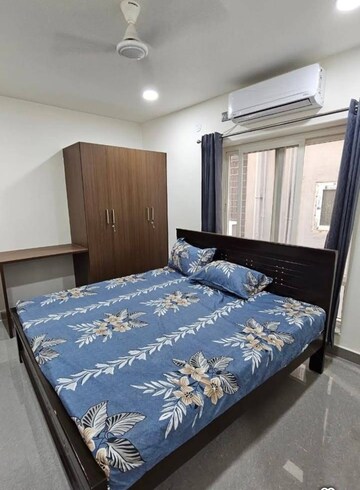 Bedroom in 3 BHK Apartment at Ramky Towers, Gachibowli – for Rent