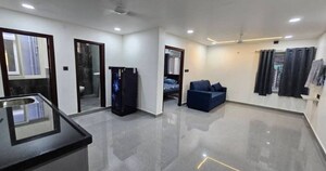 Living Room in 3 BHK Apartment at Ramky Towers, Gachibowli – for Rent