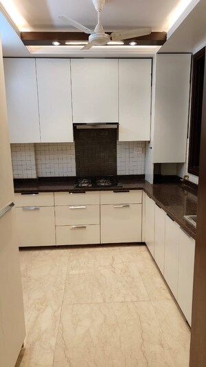 Kitchen in 4 BHK Builder Floor at Sushant Lok I – for Rent