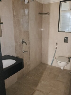 Bathroom in 3 BHK Apartment at Tathawade – for Rent