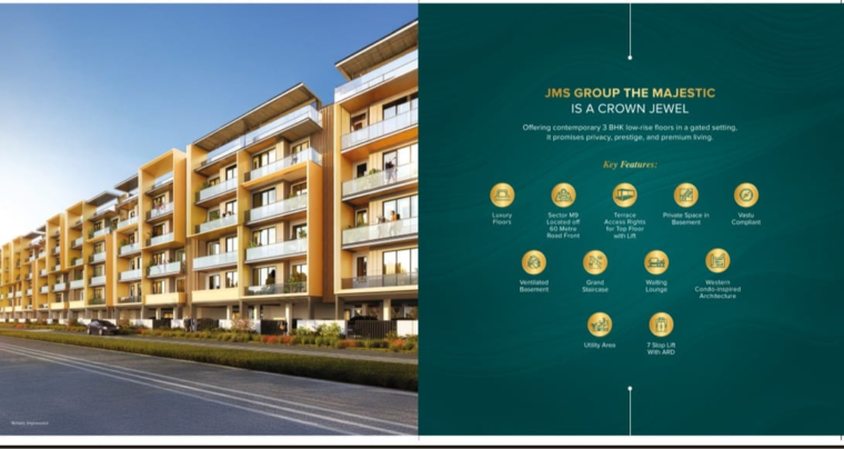 Exterior View, jms-the-majestic 3 Bedroom 1750 Sq.Ft. Builder Floor In Manesar Sector 9 Gurgaon 9258690