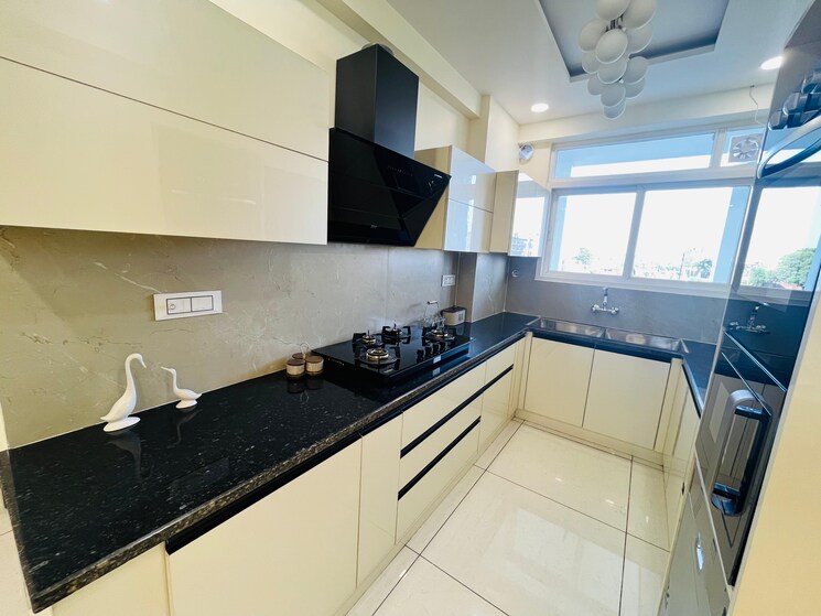 Kitchen, maxxus-elanza 3 Bedroom 1100 Sq.Ft. Apartment In International Airport Road Zirakpur 9258696