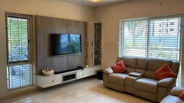 Living Room in 3 BHK Apartment at Rajapushpa Green Dale, Tellapur – for Rent