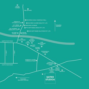 Studio Apartment – Map Location View at Marvel Matrix Studios, Mundhwa - for Sale