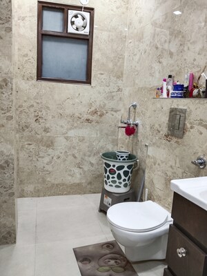 Bathroom in 3 BHK Apartment at Shivalik Colony – for Rent