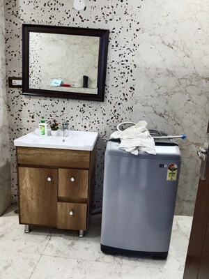 Bathroom in 3 BHK Apartment at Shivalik Colony – for Rent