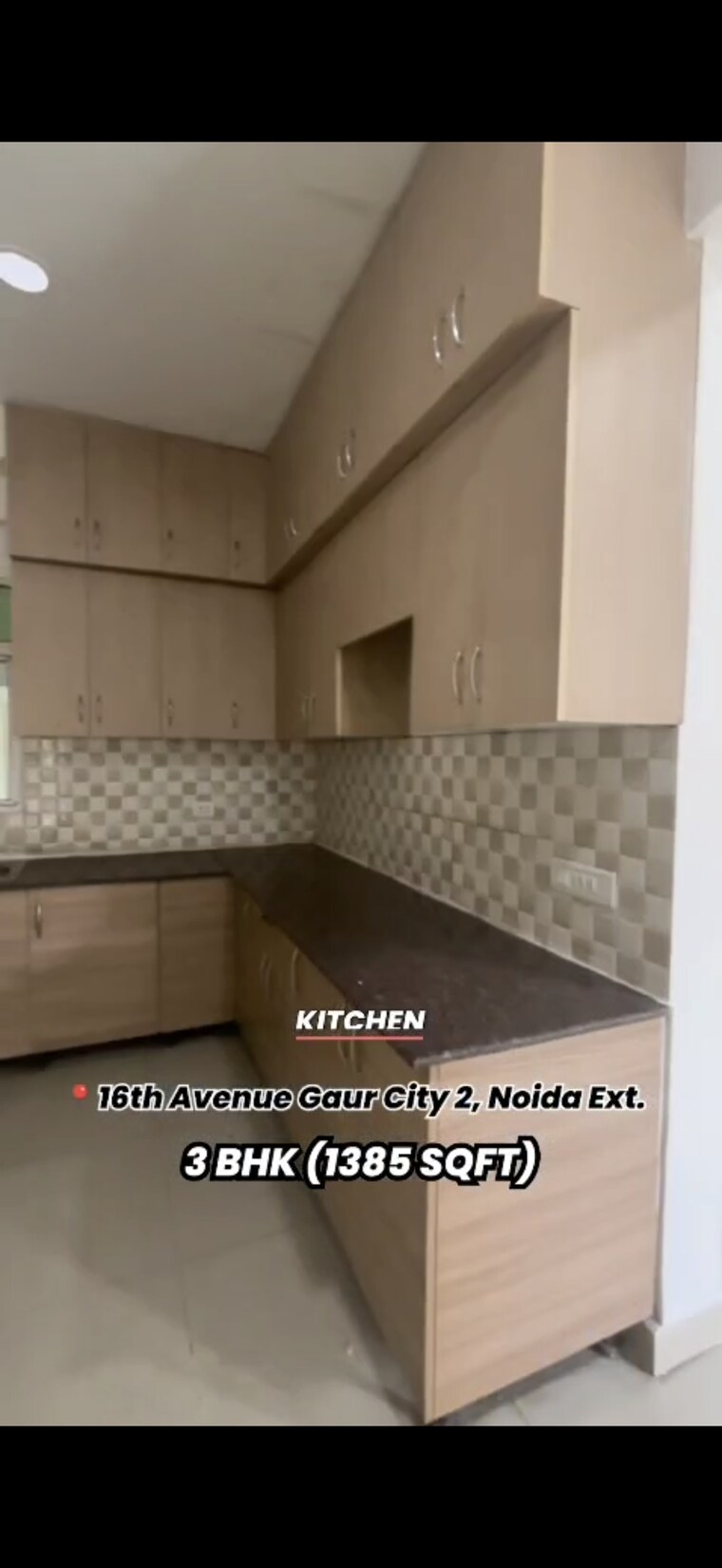 Kitchen, gaur-city-2-16th-avenue 3 Bedroom 1385 Sq.Ft. Apartment In Sector 16c Greater Noida Greater Noida 9259380