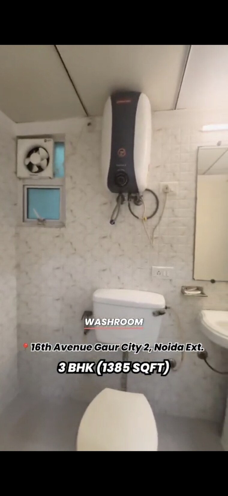 Bathroom, gaur-city-2-16th-avenue 3 Bedroom 1385 Sq.Ft. Apartment In Sector 16c Greater Noida Greater Noida 9259380