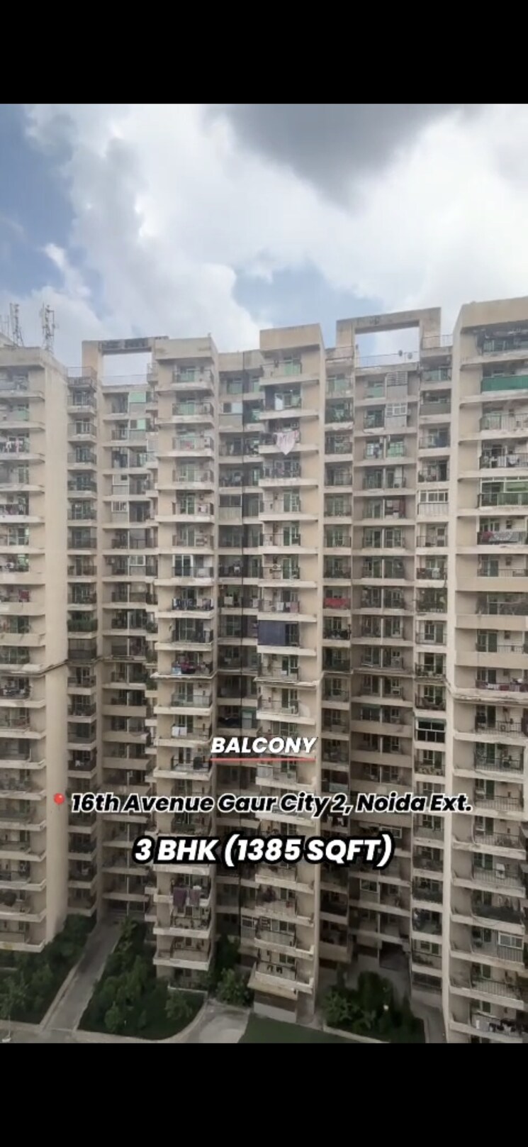 Exterior View, gaur-city-2-16th-avenue 3 Bedroom 1385 Sq.Ft. Apartment In Sector 16c Greater Noida Greater Noida 9259380