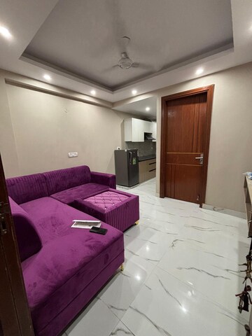 Living Room in 1 BHK Builder Floor at Chattarpur – for Rent