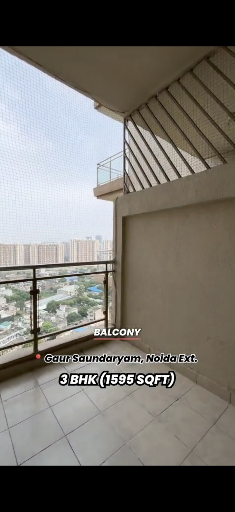 Balcony, gaur-saundaryam 3 Bedroom 1595 Sq.Ft. Apartment In Tech Zone 4 Greater Noida Greater Noida 9259627