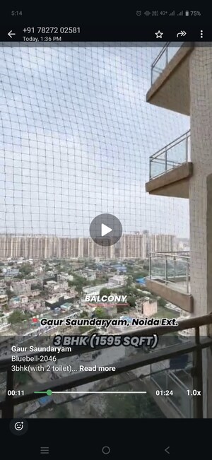 3 BHK Apartment – Exterior View View at Gaur Saundaryam, Tech Zone 4 Greater Noida - for Sale