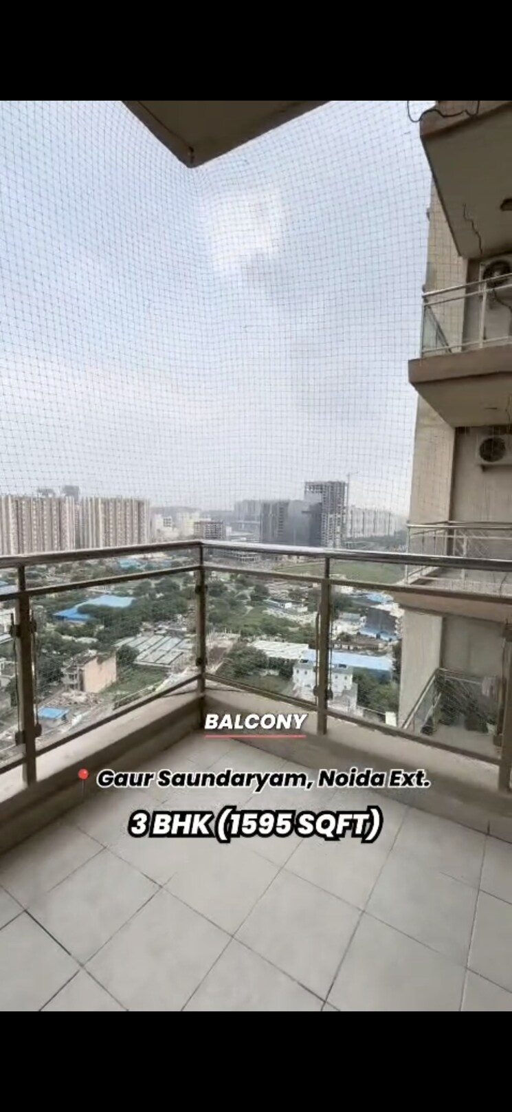 Balcony, gaur-saundaryam 3 Bedroom 1595 Sq.Ft. Apartment In Tech Zone 4 Greater Noida Greater Noida 9259627